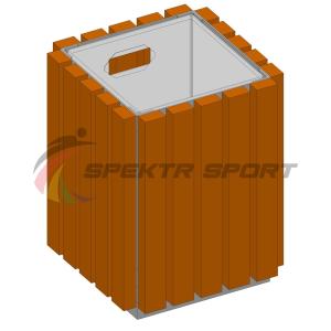 Купить Урна металлическая в деревянной обрешетке SP МФ400 в Полесске 